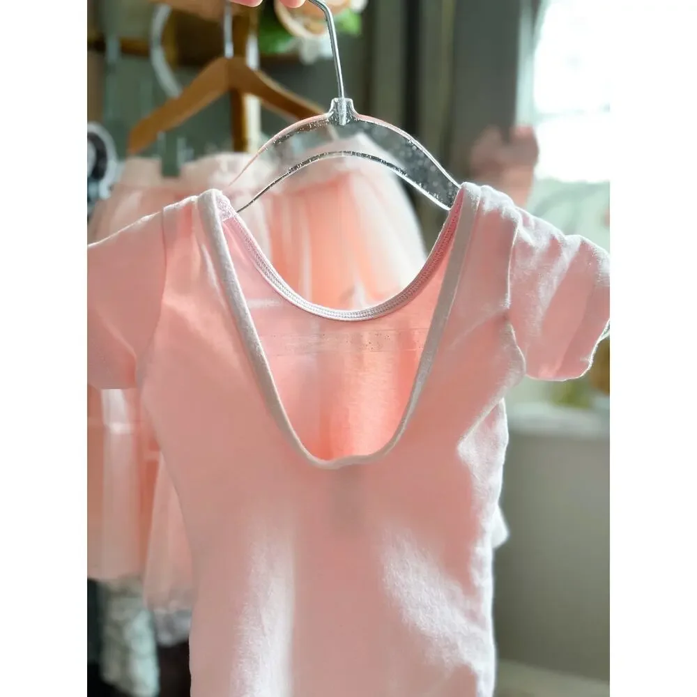 Blush Pink American Apparel Leotard Old Navy Skirt